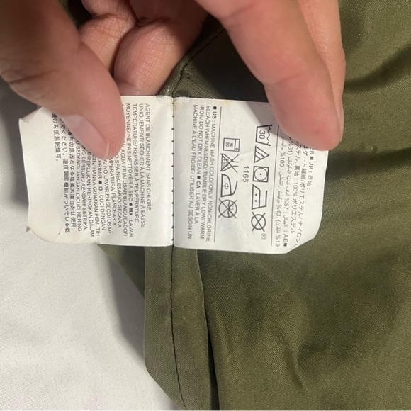 Old Navy Women’s XS Army Olive Trench Coat Parka Jacket Outdoor EUC Everyday - Picture 9 of 9